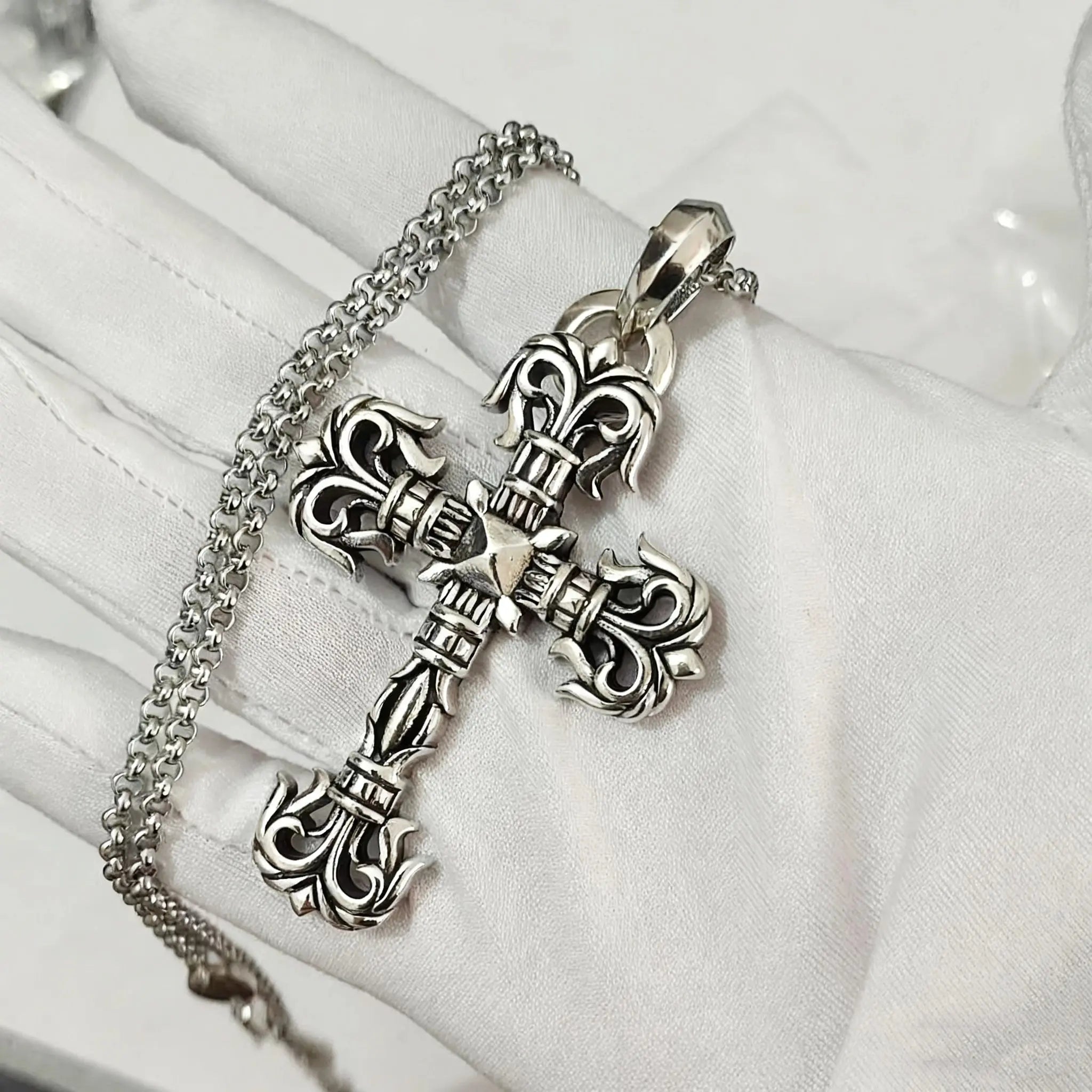 Hexagram Star Sword Anchor Pendant eprolo