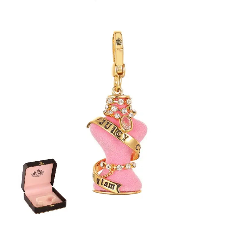 Diamond inlaid crystal zircon diamond chain pink eprolo