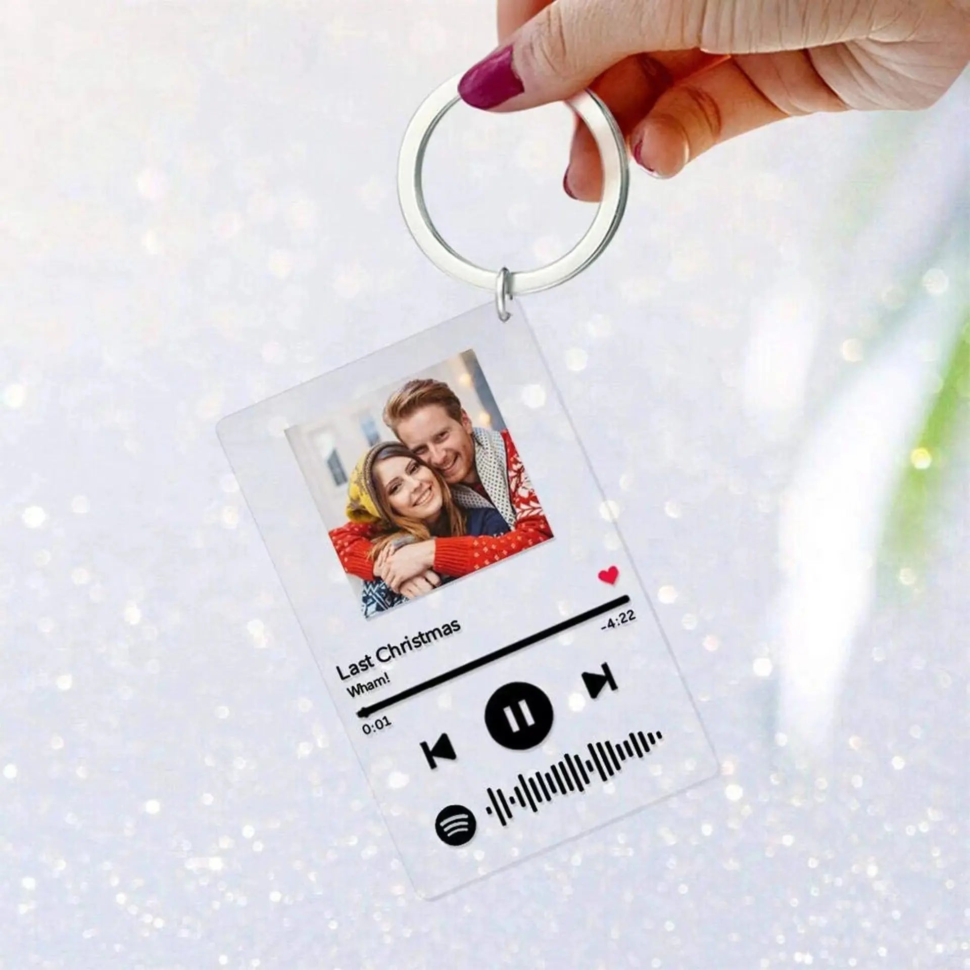 Acrylic keychain personalized music card DIY pattern eprolo