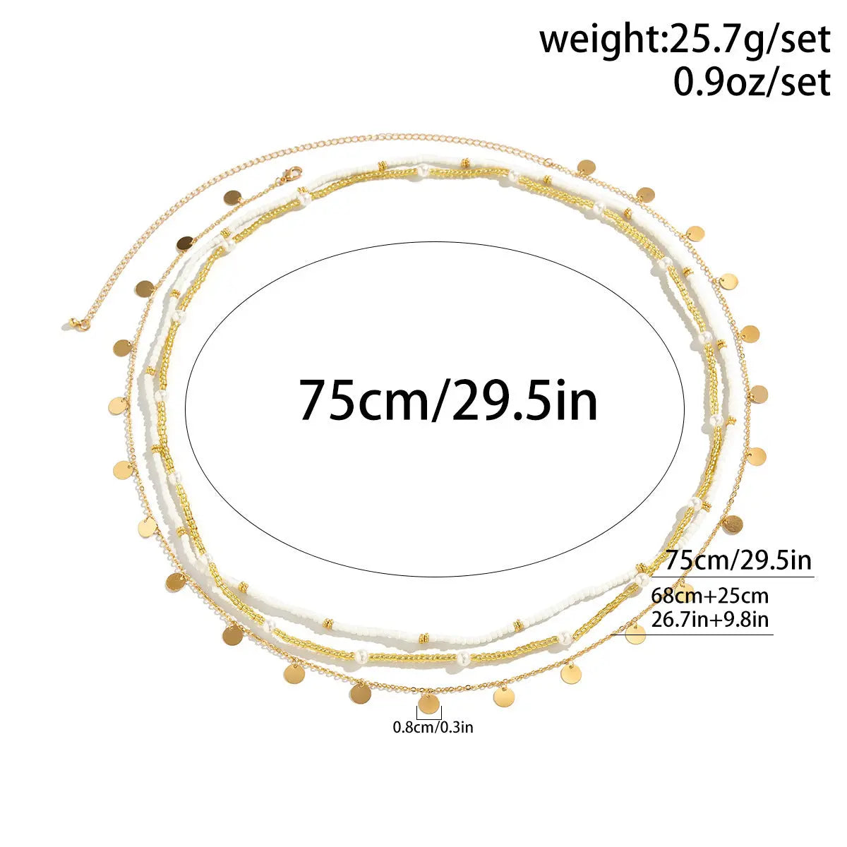 Beach style sexy rice bead multi-layer waist chain cross-border metal sequin bead waist chain eprolo