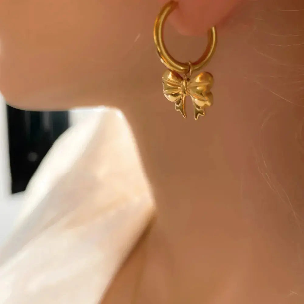 18K Gold-Plated Bow Earrings eprolo