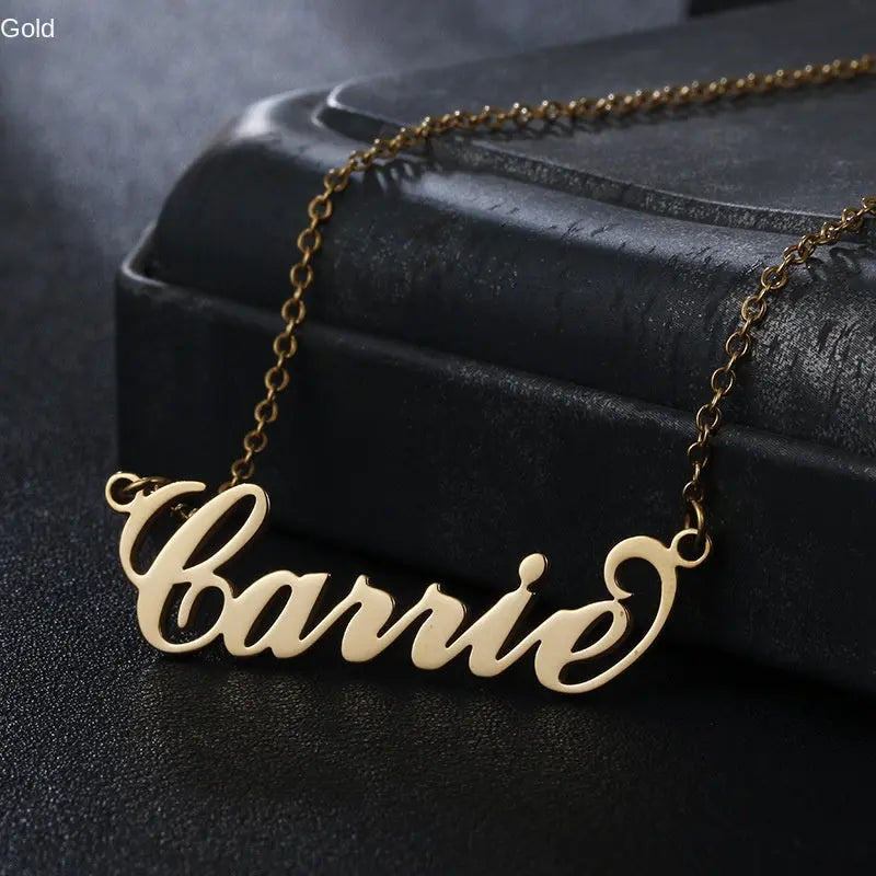 Customized stainless steel necklace that does not fade, women's customized name letter necklace, customized jewelry collarbone chain eprolo