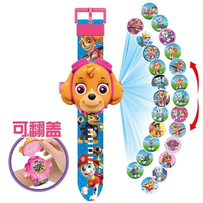 Paw Patrol Toys 3D Projection Digital Watch Dog Puppy Patrulla Canina Anime Action Figures Model Toy Marshall Chase Kid Gift Set eprolo