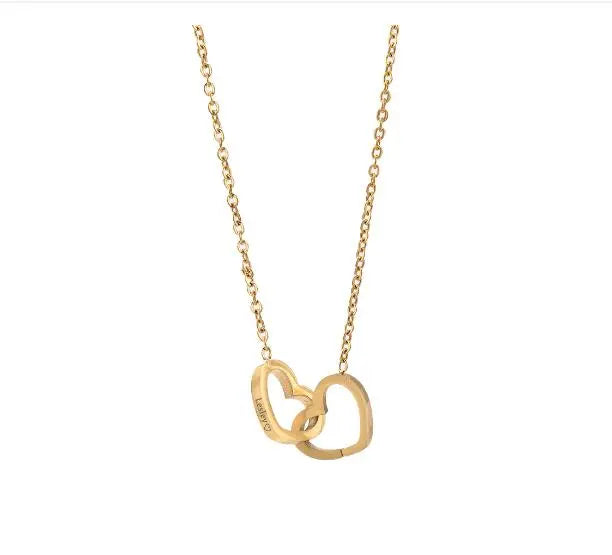 Rotating Rose Jewelry Packaging Box Eternal Flower Reversible Proposal White Ring Necklace Box+Stainless steel heart Necklace