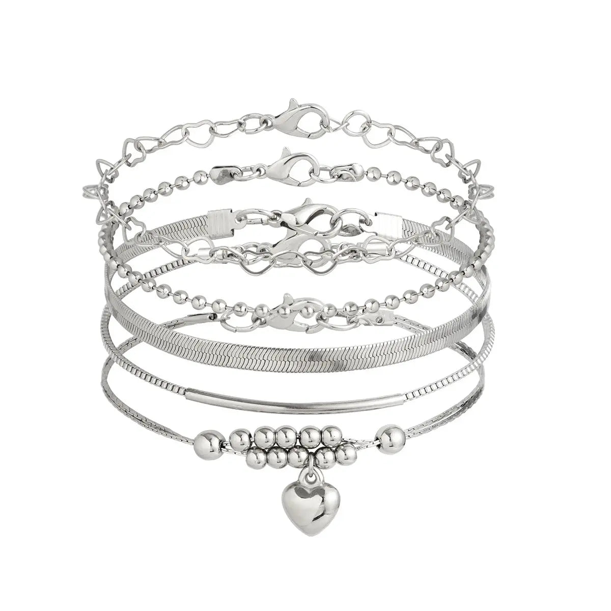 Love Beaded Punk Chain Foot Chain Set Hip Hop Personalized Snake Bone Chain Foot eprolo