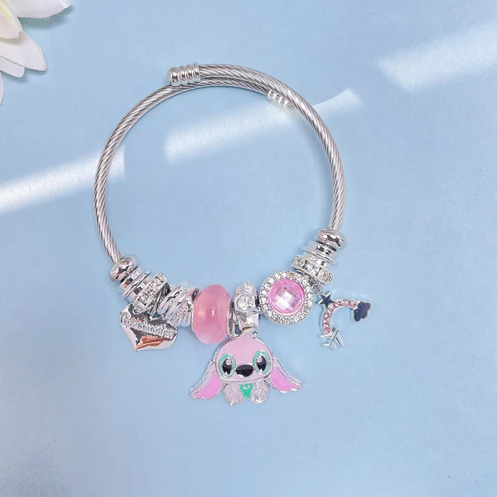 Panja Stylized Bracelet Adjustable Open Design Simple Minimalist Cute Stainless Steel Bangle for Women eprolo