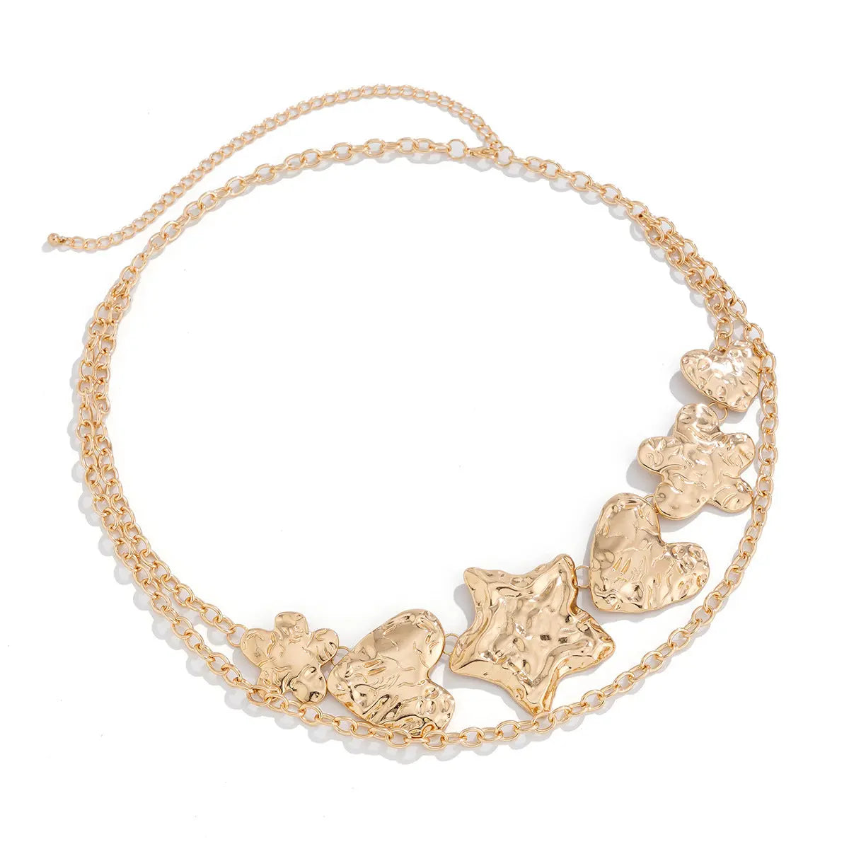 Punk exaggerated big heart metal style body chain sexy starfish waist chain eprolo