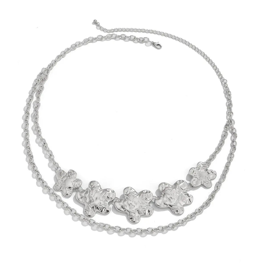 Punk exaggerated big heart metal style body chain sexy starfish waist chain eprolo