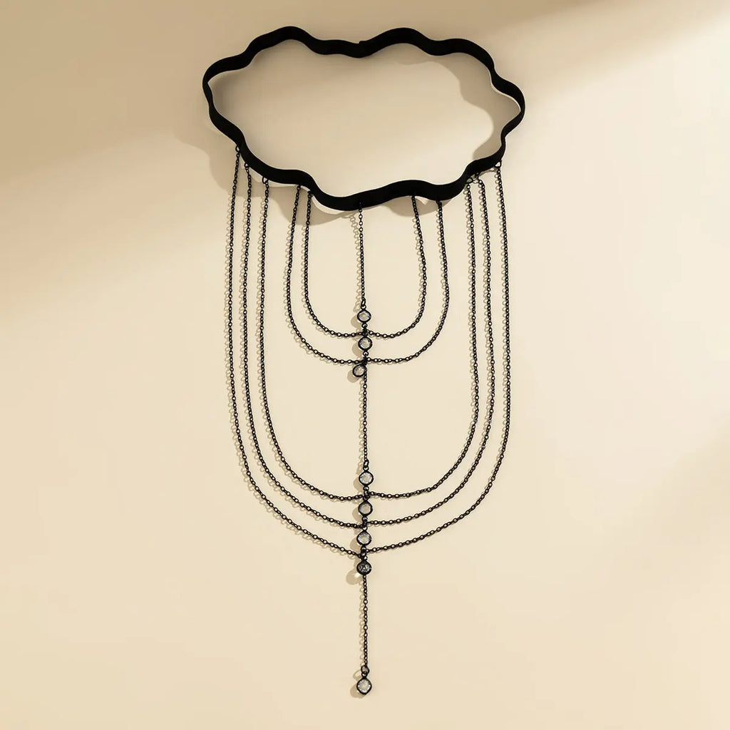 Pure desire butterfly tassel leg chain female sweet cool multi-layer chain star shaped leg ring sexy thigh chain eprolo