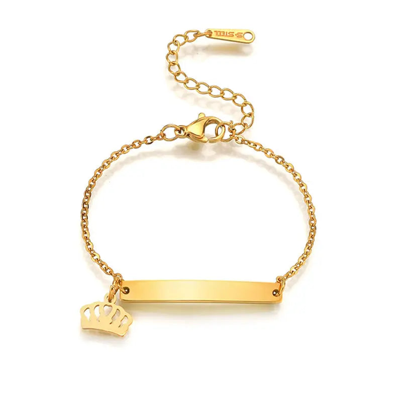 Stainless steel personalized engraved three color curved bracelet simple and personalized women's bracelet eprolo