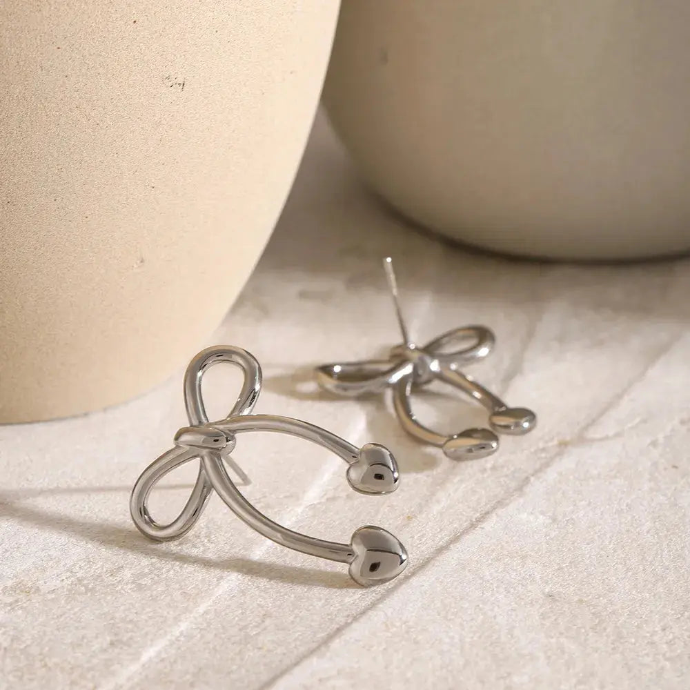 Stainless Steel Bow Earrings eprolo