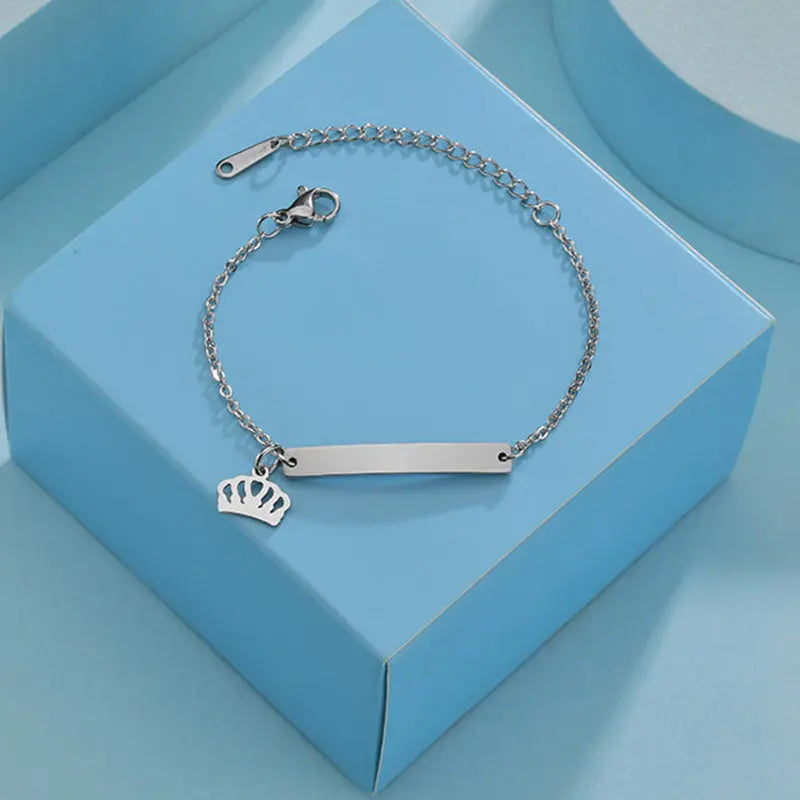 Stainless steel personalized engraved three color curved bracelet simple and personalized women's bracelet eprolo