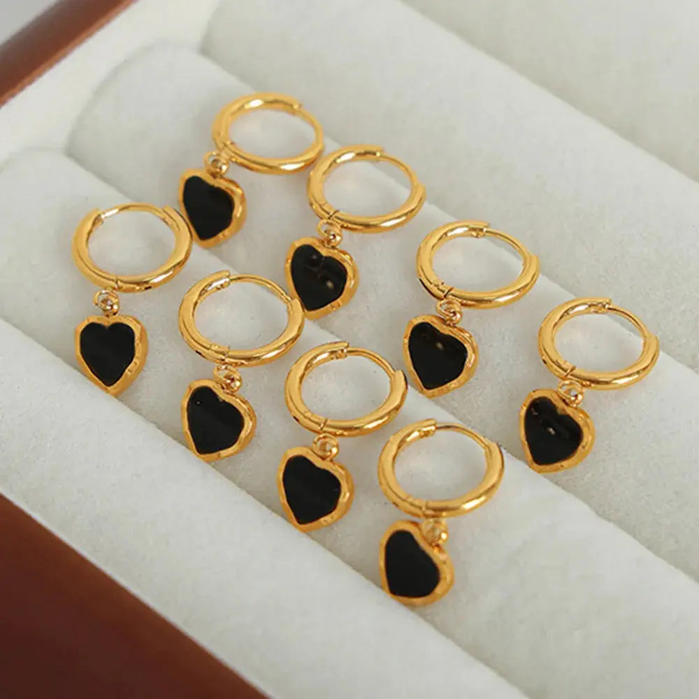 18K Gold-Plated Heart Drop Earrings eprolo