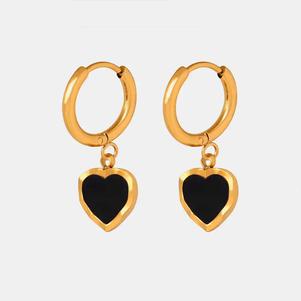 18K Gold-Plated Heart Drop Earrings eprolo