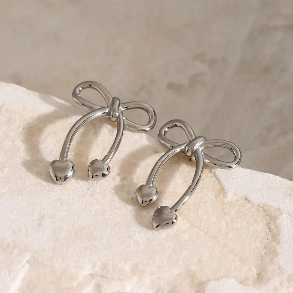 Stainless Steel Bow Earrings eprolo