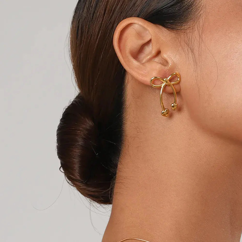 Stainless Steel Bow Earrings eprolo