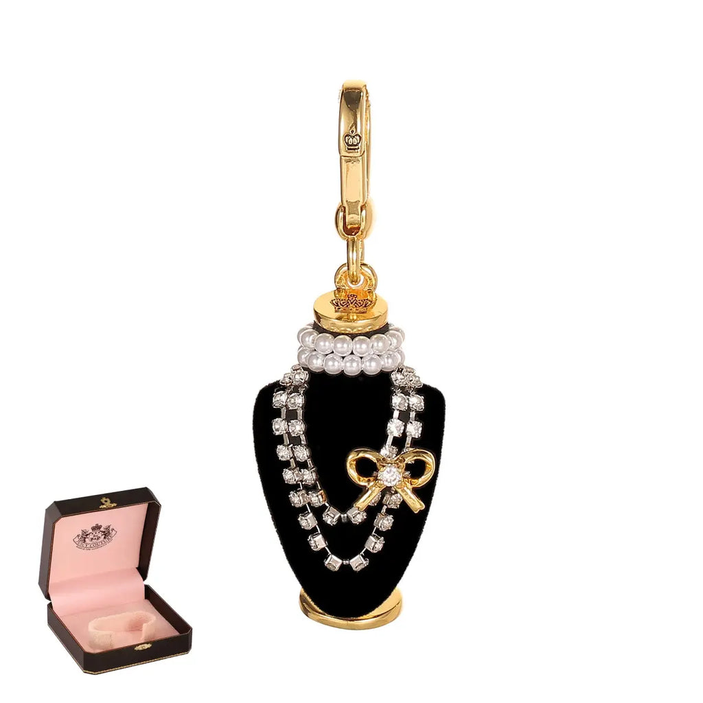 Crystal zircon pearl bow black pendant necklace pendant eprolo