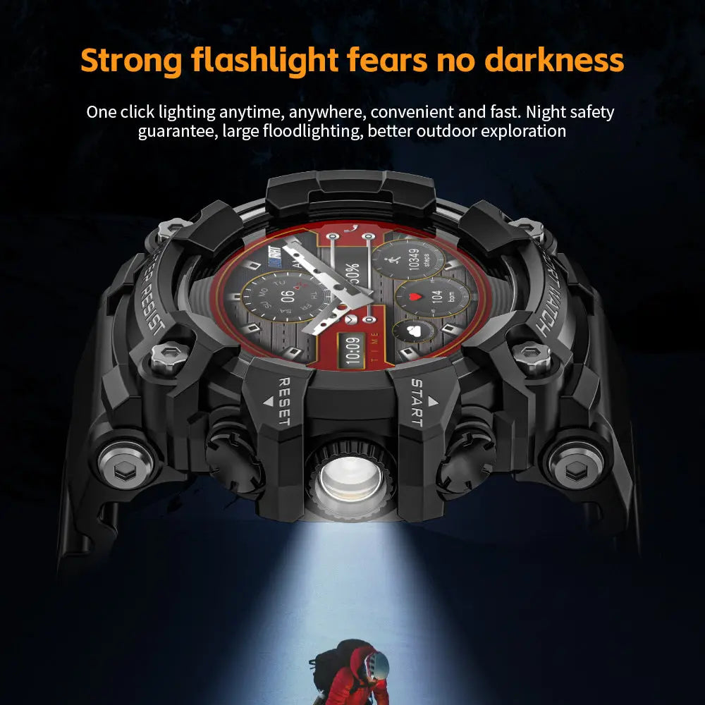 Outdoor sports smartwatch ATTACK GT Bluetooth call compass flashlight music eprolo
