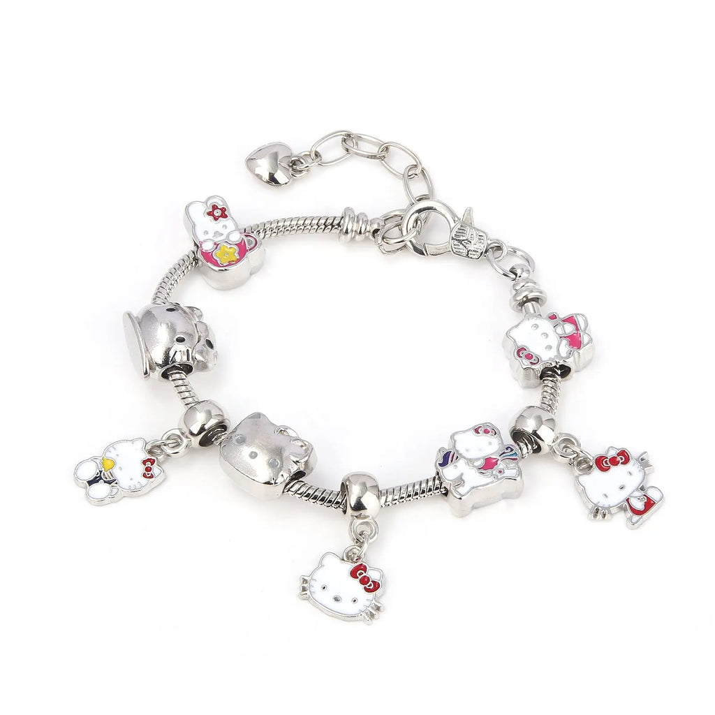 Cute Kitty Cat Bracelet Anime Girl Student JK Best Friend Birthday Gift Cartoon DIY Bracelet eprolo