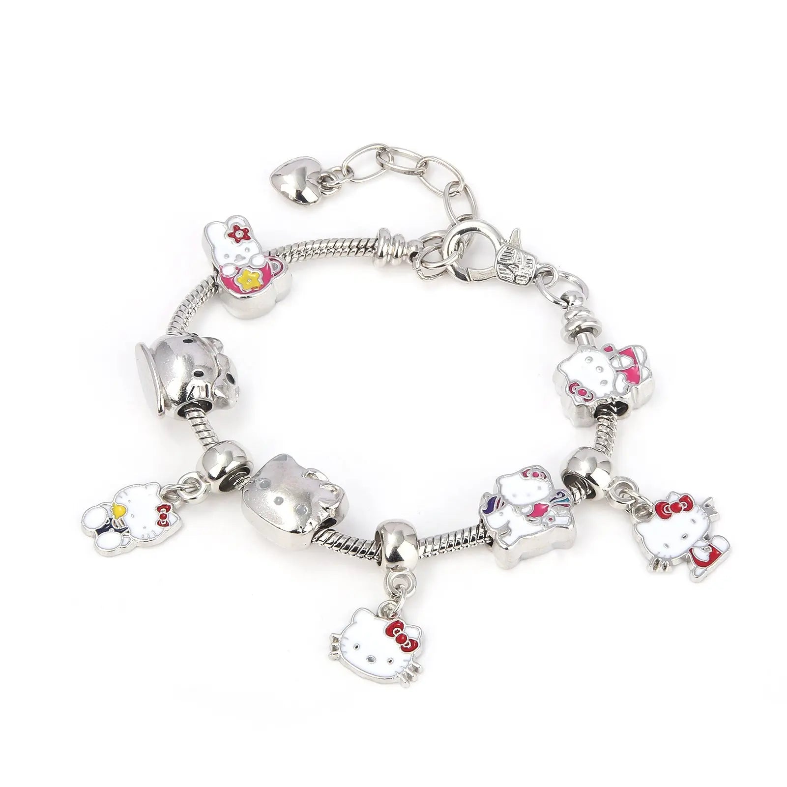 Cute Kitty Cat Bracelet Anime Girl Student JK Best Friend Birthday Gift Cartoon DIY Bracelet eprolo
