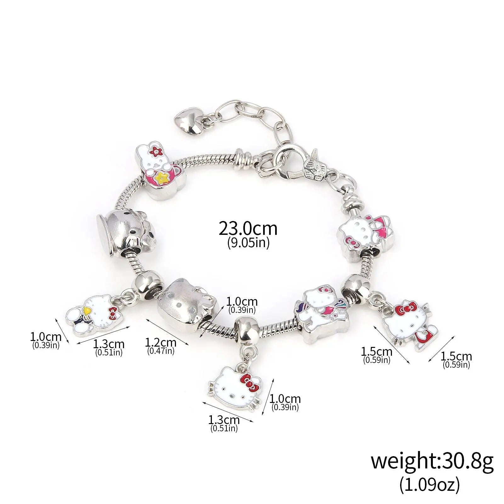 Cute Kitty Cat Bracelet Anime Girl Student JK Best Friend Birthday Gift Cartoon DIY Bracelet eprolo