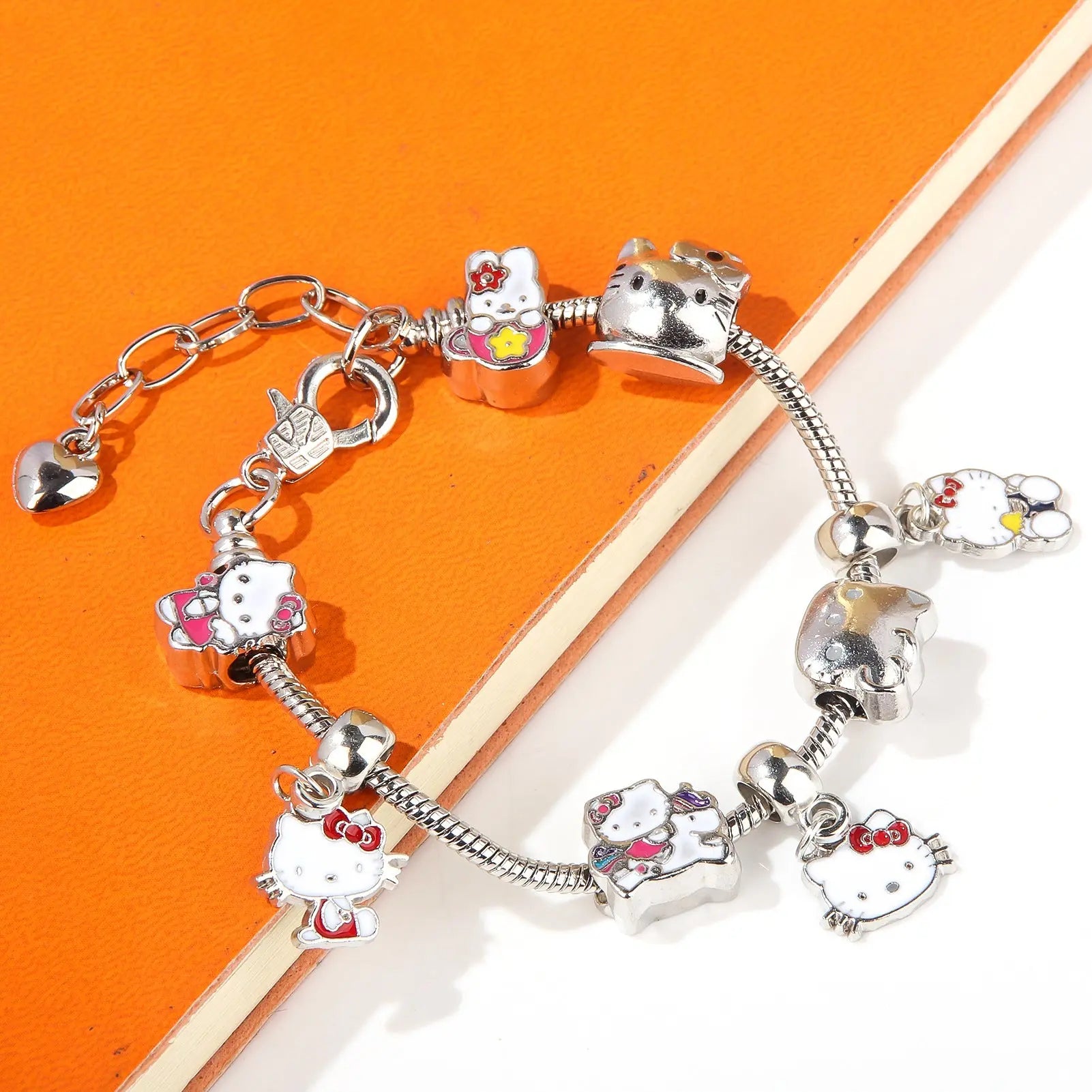Cute Kitty Cat Bracelet Anime Girl Student JK Best Friend Birthday Gift Cartoon DIY Bracelet eprolo
