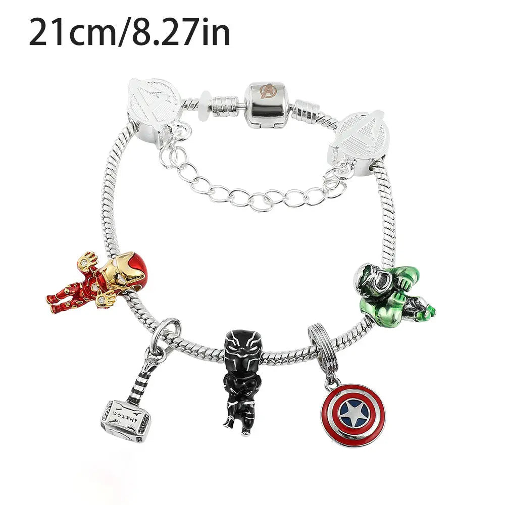 Marvel Avengers Iron Man Bracelet Zinc Alloy Spider-Man Pendant Bangle eprolo