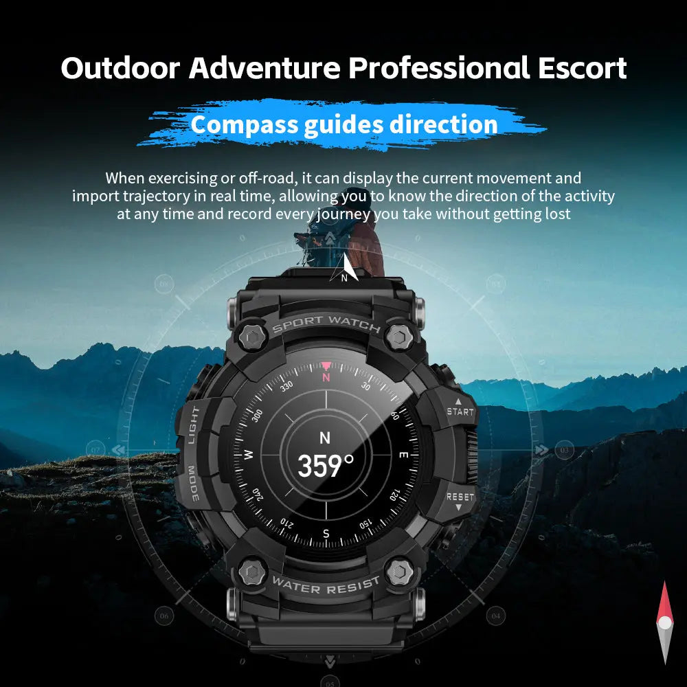 Outdoor sports smartwatch ATTACK GT Bluetooth call compass flashlight music eprolo