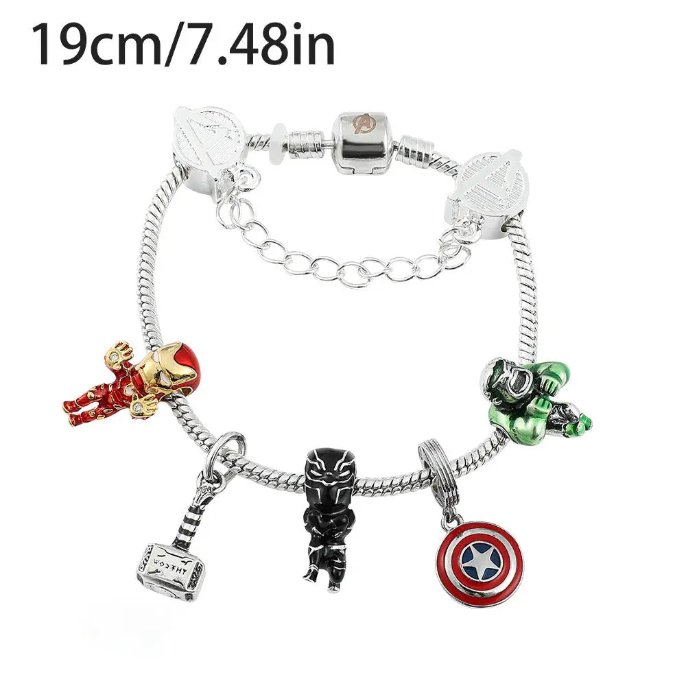 Marvel Avengers Iron Man Bracelet Zinc Alloy Spider-Man Pendant Bangle eprolo